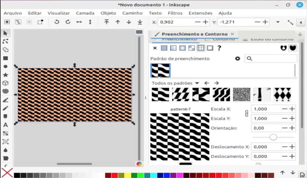 Padrão abstrato feito no Inkscape