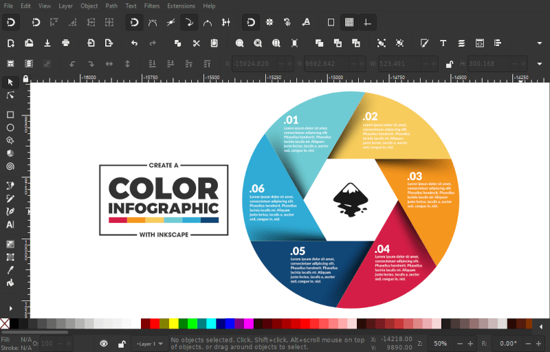 Infográfico criado no Inkscape. Créditos: Logos by Nick